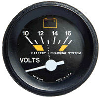 15608 CBI 10-16 Volt Meter 2 1/16" Diameter Hole .