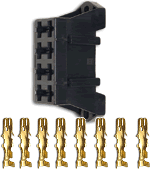 ATO/ATC FUSE BLOCK WITH 8 TERMINALS, 20 Amp Max Per Each Fuse