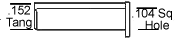 Converts .152 Tang Slot To .104" Square Hole. HM146. 7710, GM # 25032338